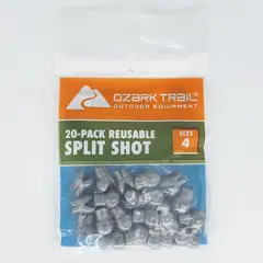 GENERICO - Plomos Pesca Ozark Trail Split Shot Na4 20 Unidades