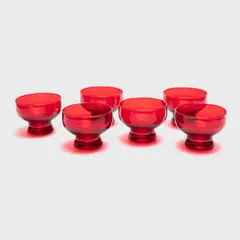 MICA - Set 6 Copas Helado Roja Navidad Roja