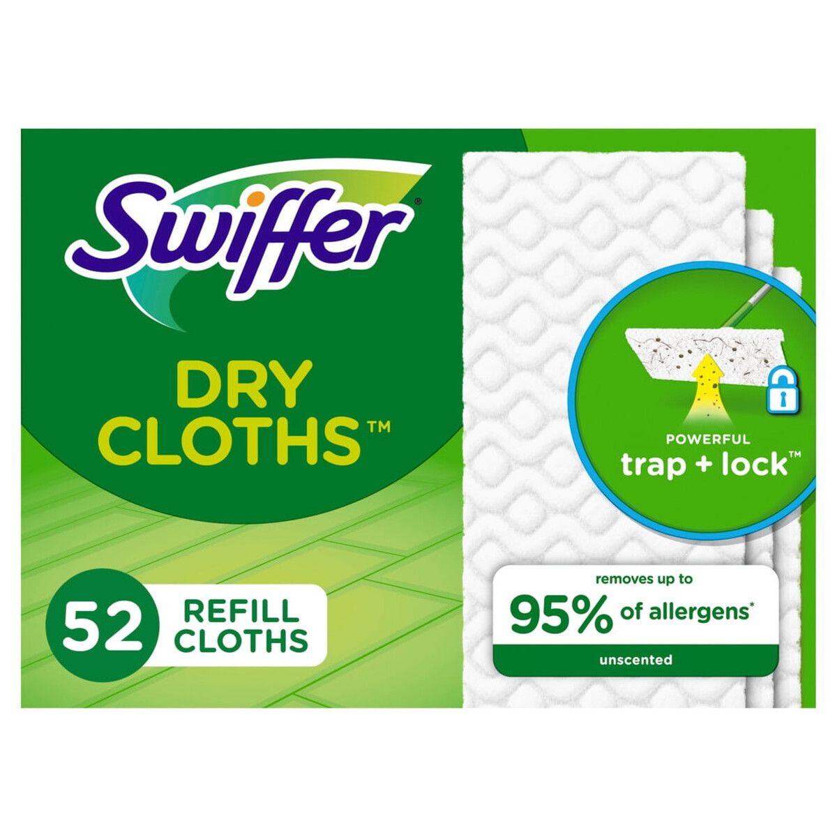SWIFFER - Paños Secos Swiffer Sweeper Repuesto 52 Unidades Multisuperficie