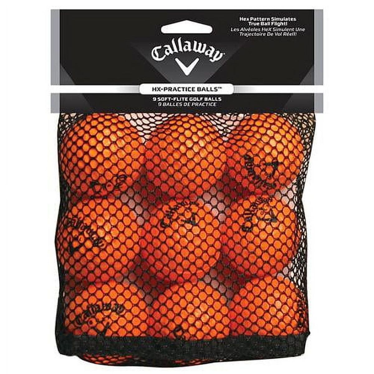 HX - Pelotas Golf Callaway HX SoftFlight Espuma Naranja 9 Unidades