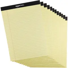 AMAZON BASICS - Block de Notas Rayado 8.5x11.75 12 Unidades