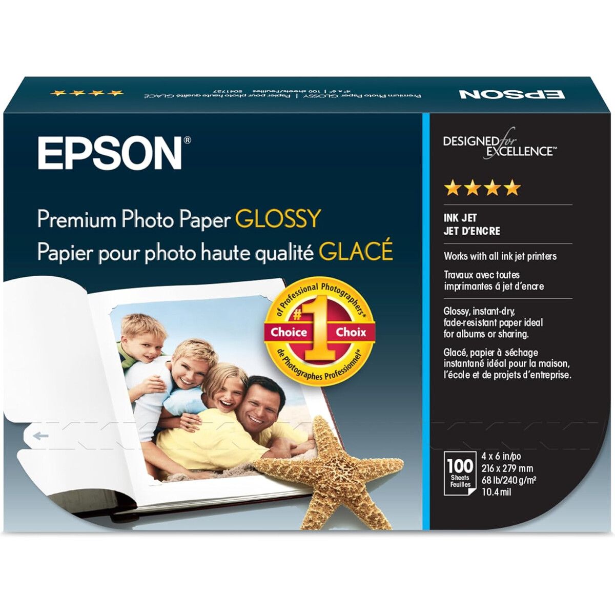 EPSON - Papel Fotográfico Epson Premium 4x6 High Gloss 100 Hojas