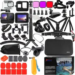 GOPRO - Kit Accesorios Husiway Hero 13 12 11 10 9 Black Impermeable