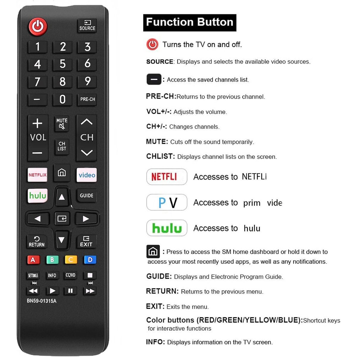 SAMSUNG - Control Remoto Universal Samsung BN5901315A Smart TV