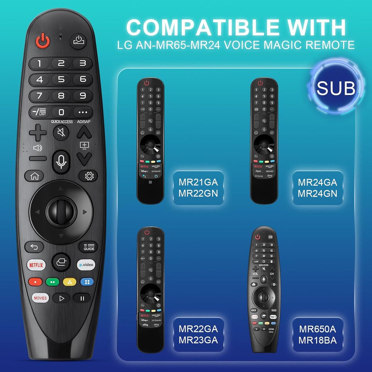LG - Control Remoto Voice Magic LG Smart TV ANMR24GA Pointer