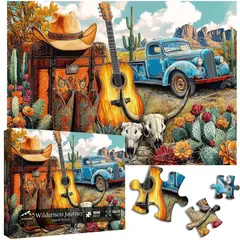 PUZZLE - PICKFORU 1000 Piezas Cowboy Cactus 50x70cm