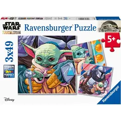 PUZZLE - Ravensburger Star Wars Mandalorian Grogu 3x49 piezas