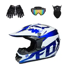 GENERICO - Kit Casco Integral Moto + Guantes Gafas Mascarilla Protección