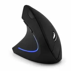 TECMASTER - Mouse Ergonómico Vertical Inalámbrico para Zurdos Iluminado