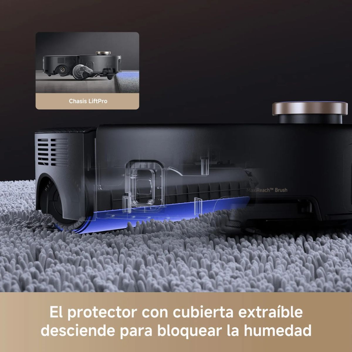 MOVA - Aspiradora y Trapeadora Tecnología HydroForce™ Mop 28000 Pa MOVA Z60 Ultra Roller Complete Negro