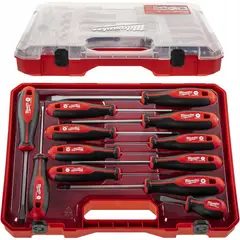 MILWAUKEE - Set Destornilladores 12 Unidades TriLobe Rojo