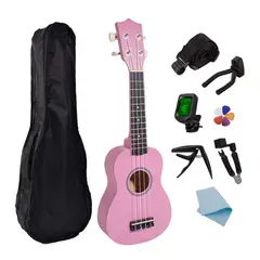 ATURE - Ukelele Concierto Music 21 Pulgadas+funda + Accesorios Negro