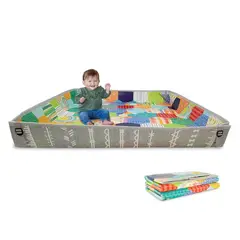 BEBE - Alfombra Bebé Infantino Plegable Espuma Suave 145cm Reversible