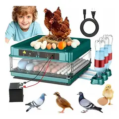 WUWAWDO - Incubadora Huevos Automatico L64 Espacio Ajustable+3 Botella