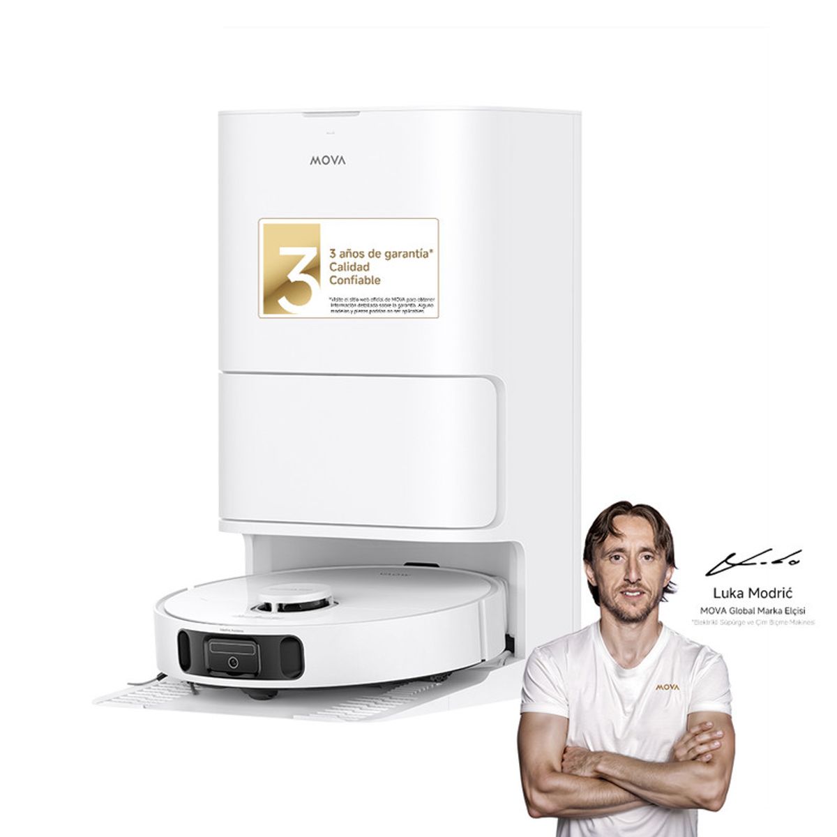 MOVA - Aspiradora y Trapeadora Tecnología MaxiReach™ Mop 19000 Pa MOVA E40 Ultra Blanca
