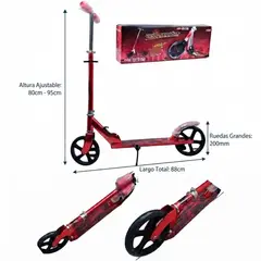 GENERICO - Scooter Plegable de Ruedas Grandes con Pata de Apoyo