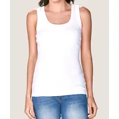 LADY GENNY - CAMISETA COTTON RIB SIN MANGA CON SOSTEN INCORPORADO