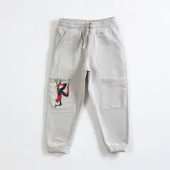MARVEL - Pantalón de Buzo Niño Spiderman Gris