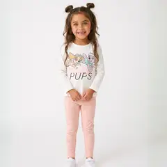 PAW PATROL - Conjunto Niña Personajes Blanco