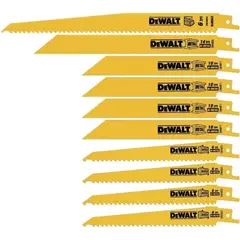 SABLE - Set 10 Hojas Sierra DEWALT BiMetal DW4898