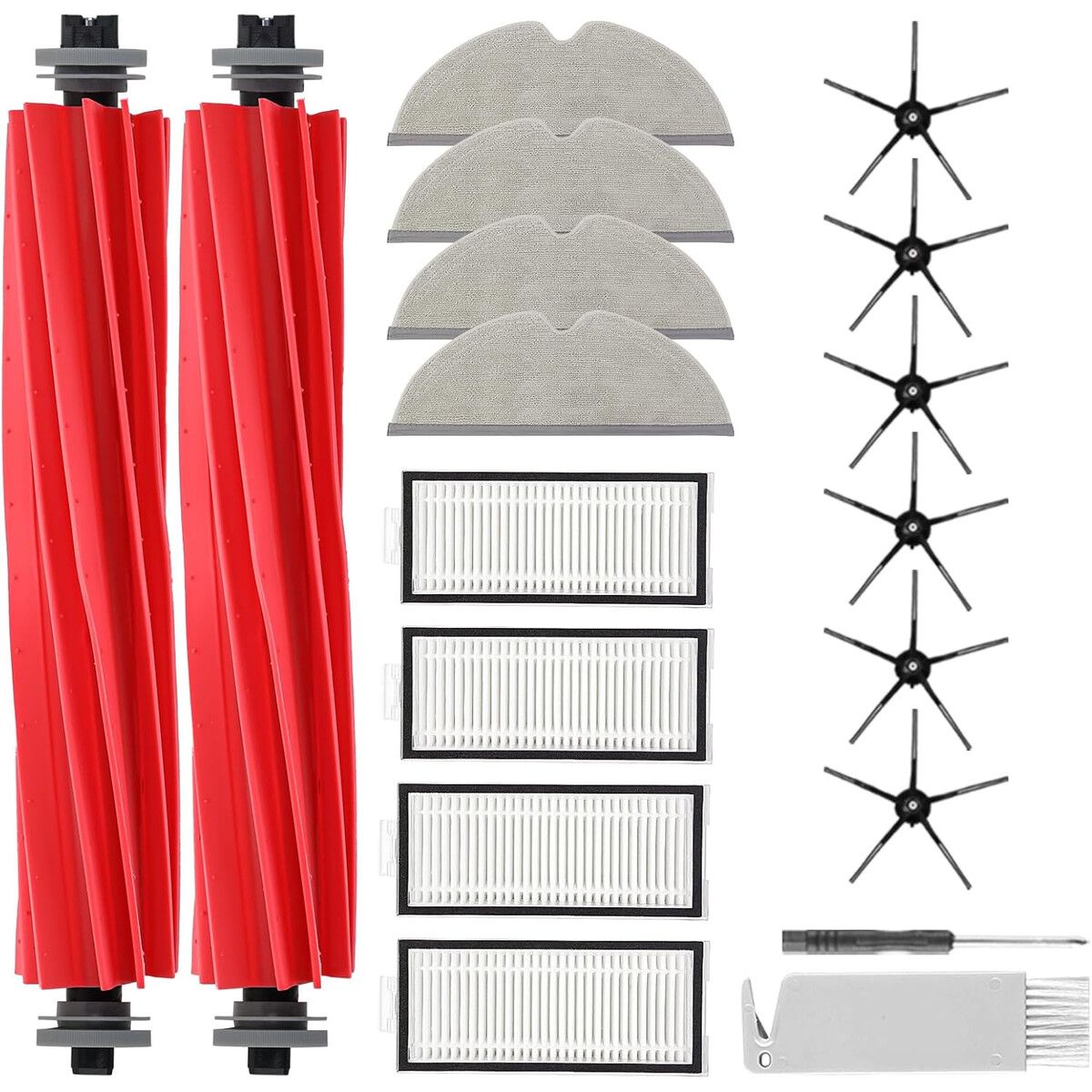 ROBOROCK - Kit Accesorios 18Pzs Roborock Q7 Max Plus Repuesto Completo
