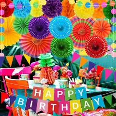 FIESTA - Decoración Cumpleaños Marwey 24pcs Mexicana Papel