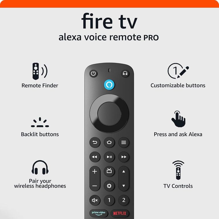 AMAZON Control Remoto Fire TV Alexa Voice Remote Pro Retroiluminado