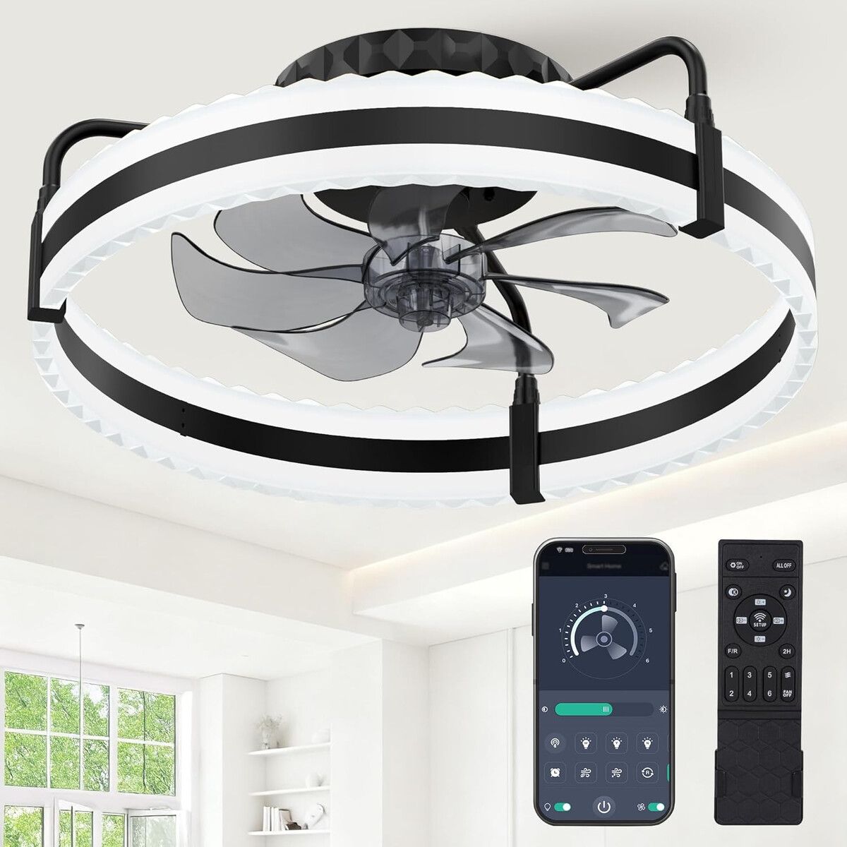 GENERICO - Ventilador Techo Crazypai HYJWSS20B1 20 LED Regulable App