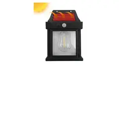 GENER - Foco Solar Pared Sensor Movimiento Luz Cálida Exterior Negro