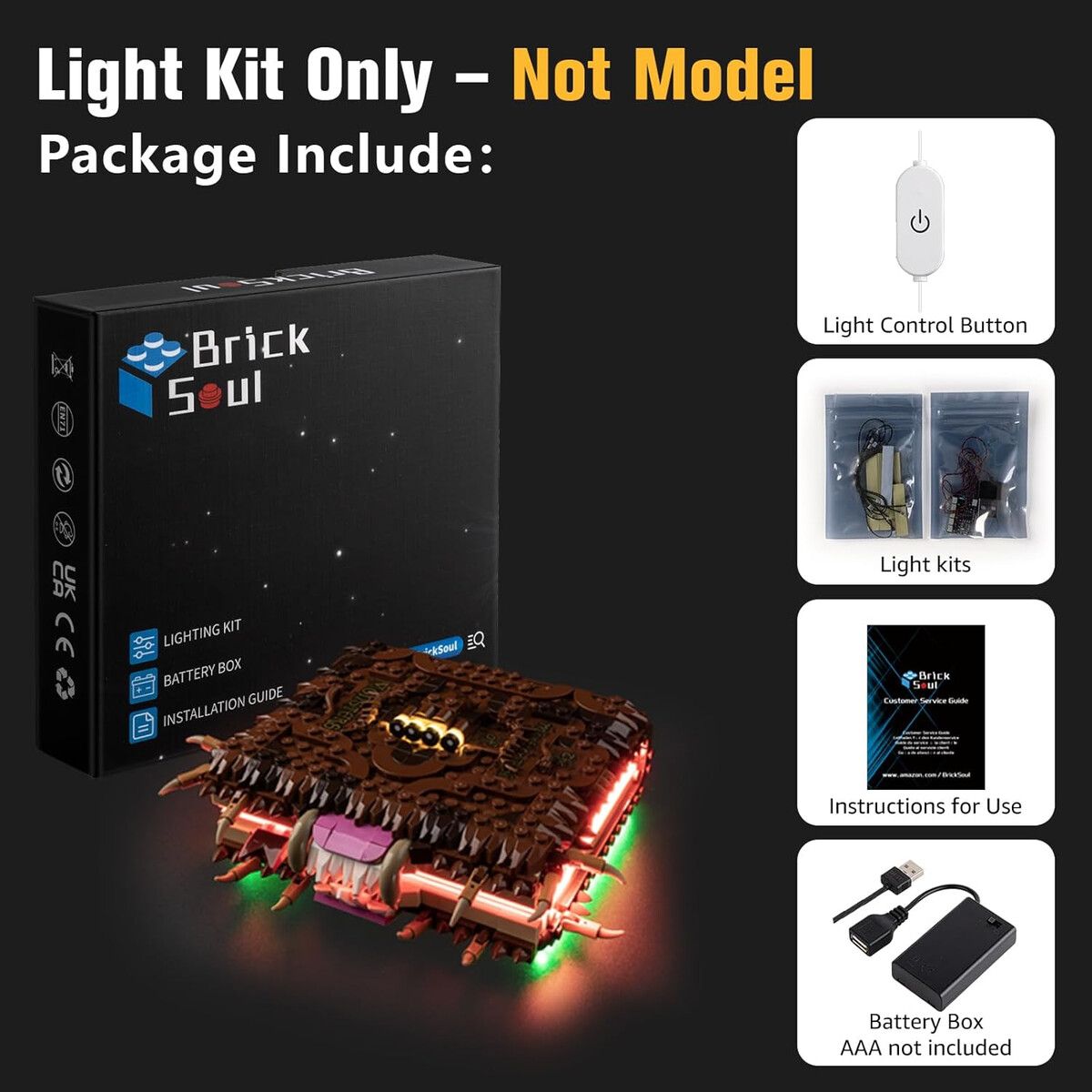 LEGO - Kit de Luces BrickSoul para Lego 76449 Chomping Monster Upgrade