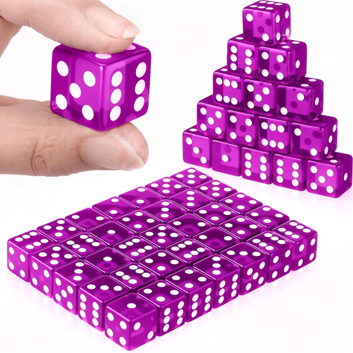 CASINO - Dados Casino Seenelling 19mm Acrílico Violeta x36 D6