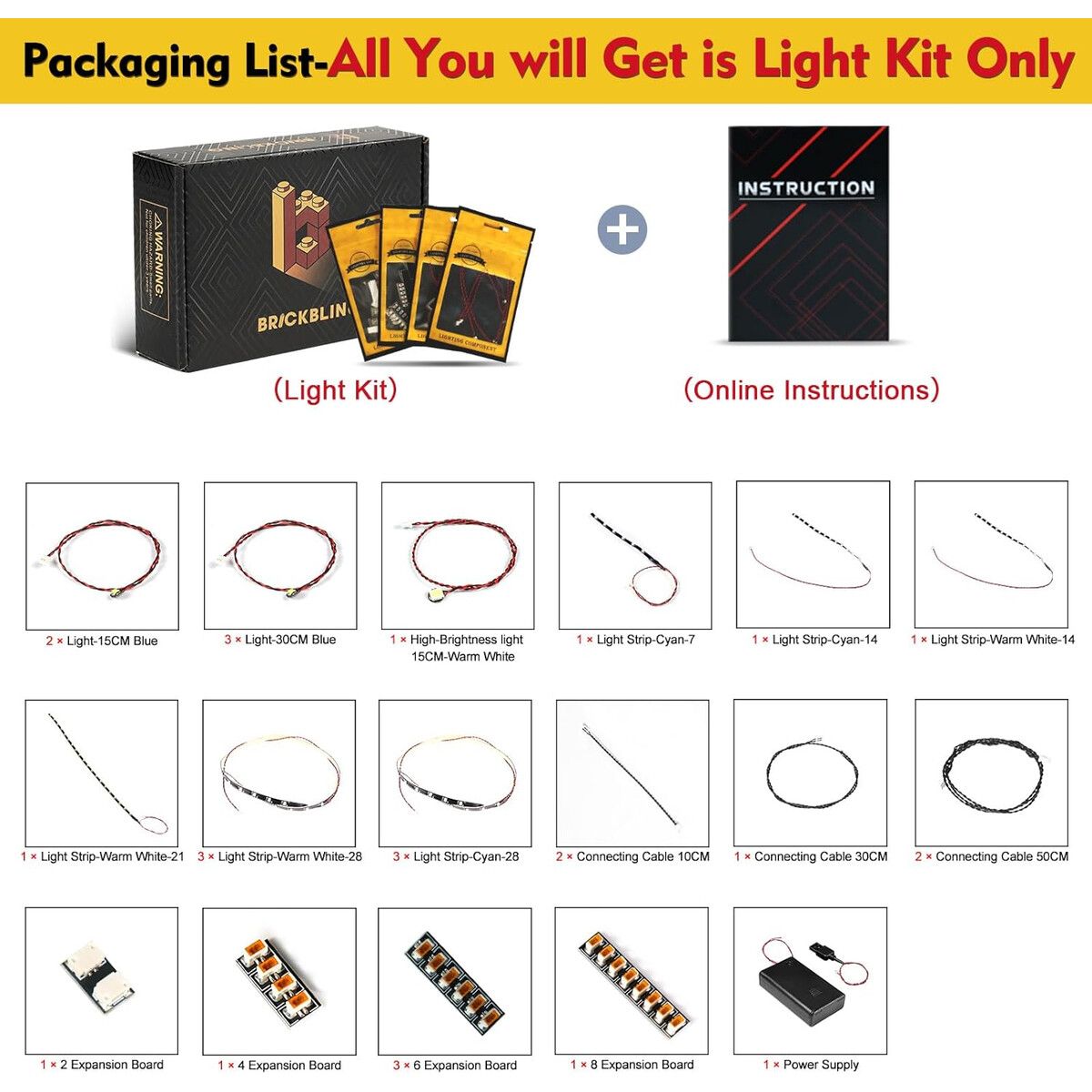 LEGO - Kit Luces LED BrickBling para Lego 31208 Hokusai Gran Ola USB