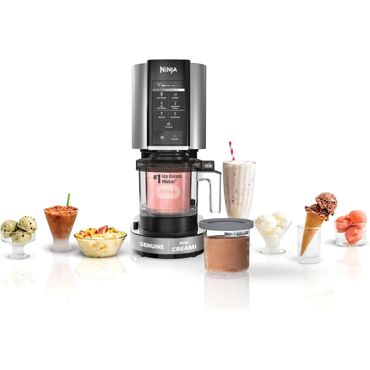 NINJA - Heladera Ninja NC301 800W 1 Pinta Gelato Sorbet
