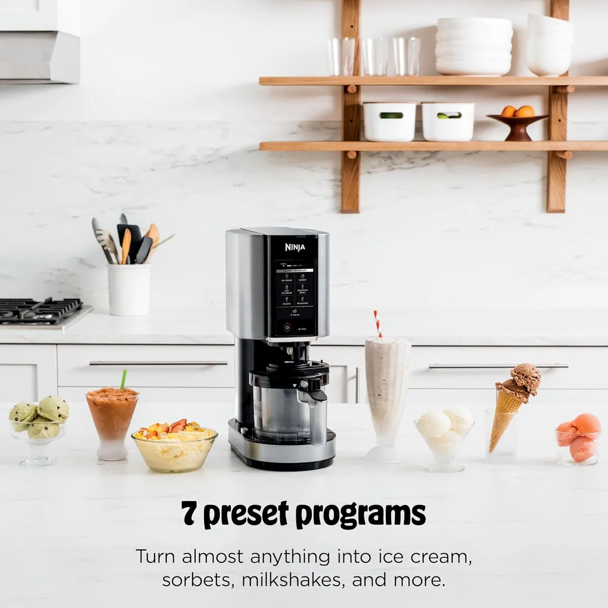NINJA - Heladera Ninja NC301 800W 1 Pinta Gelato Sorbet