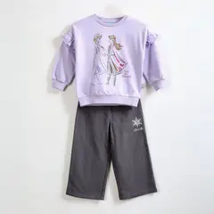 DISNEY - Conjunto Buzo Niña Frozen Vuelos Morado