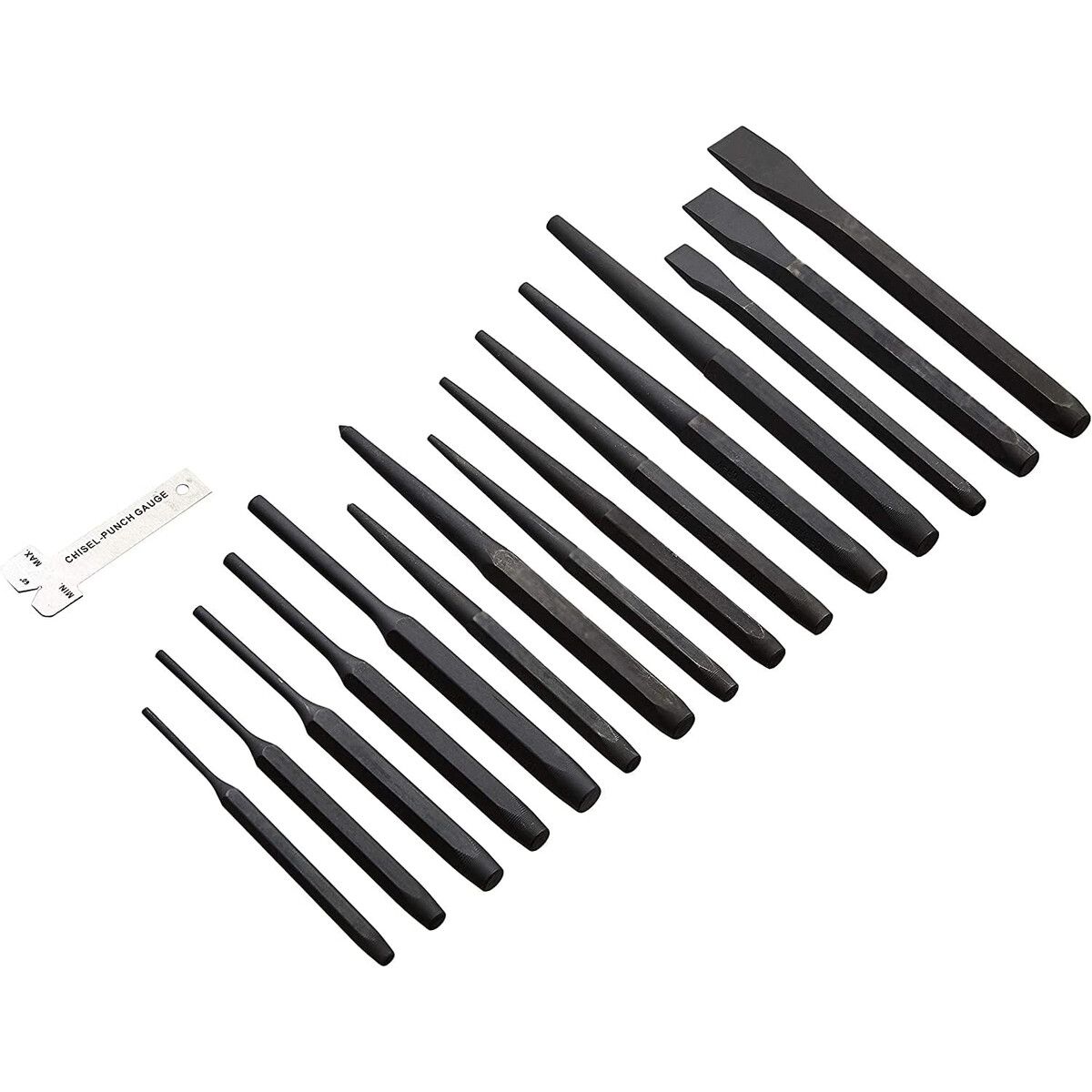 AMAZON BASICS - Set 16 Piezas Amazon Basics Punzon Cincel Acero Cromo Vanadio