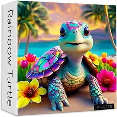 PUZZLE - PICKFORU Rainbow Turtle 1000 Piezas 60x60cm