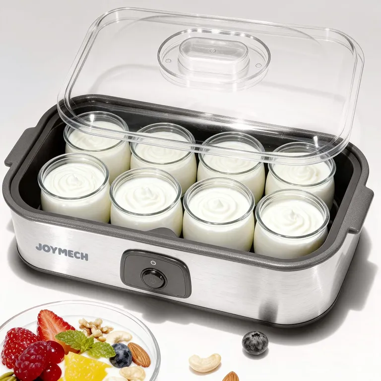 GENERICO Yogurtera JoyMech 8 Frascos Vidrio Automática Hogar