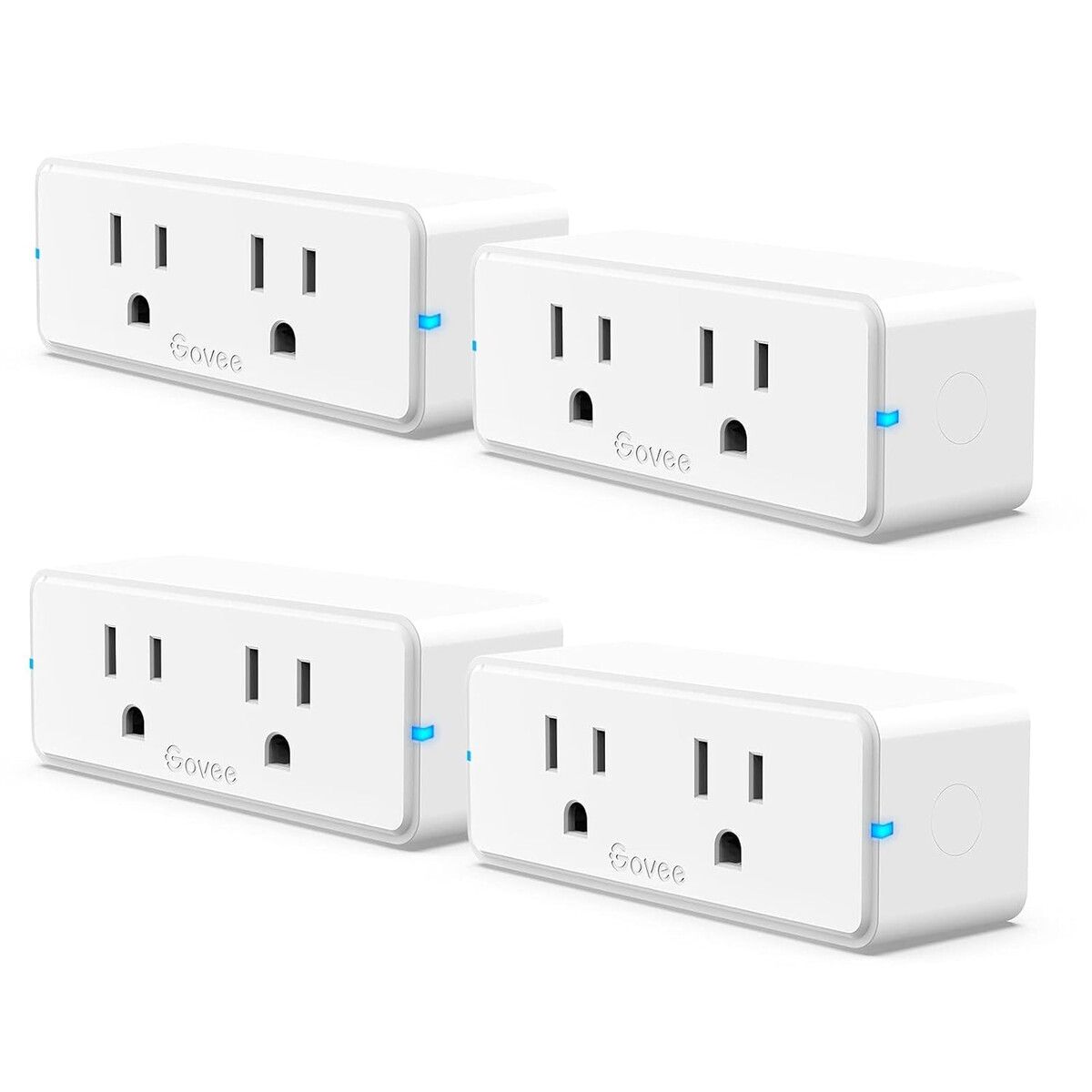 GOVEE - Enchufe Inteligente Govee Dual 4 Pack 15A WiFi Bluetooth