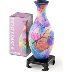 PUZZLE - Florero 3D Pintoo 160 Piezas Hojas Coloridas