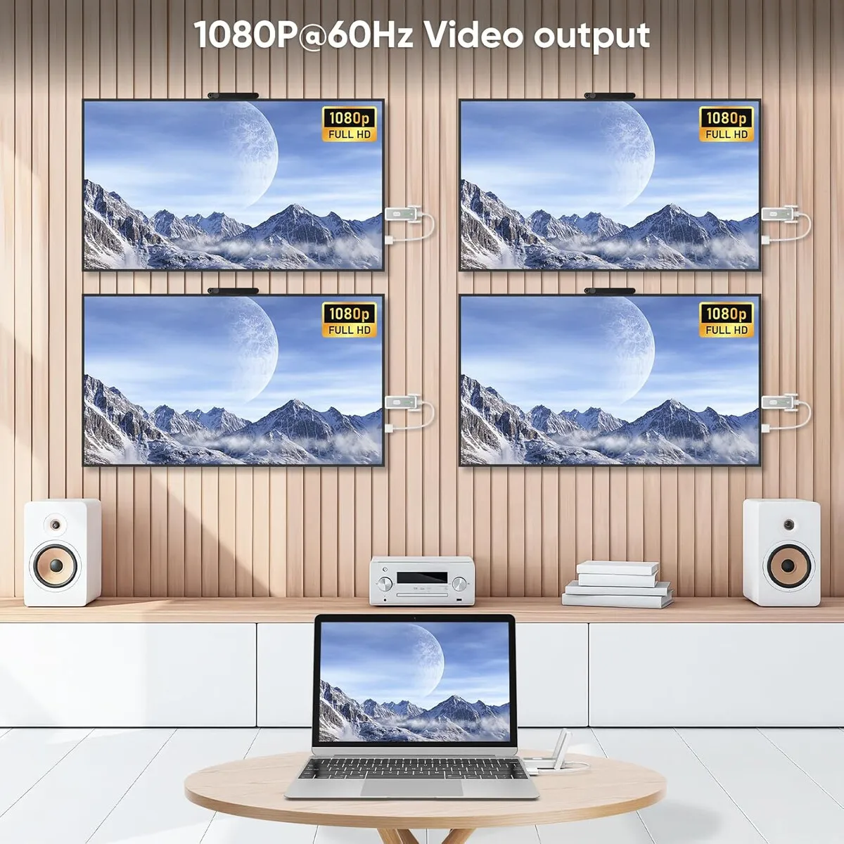 GENERICO - Transmisor HDMI Inalámbrico 4 Receptores 4K 1080P 150m Dual Banda