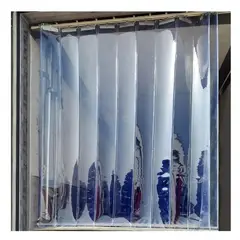 GENERICO - Set Riel de 6 Ganchos Para Cortinas de Lama material de Pvc 90cm