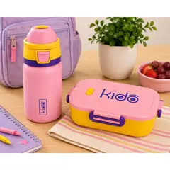GENERICO - Botella Infantil Térmica + Contenedor Con Division Kido