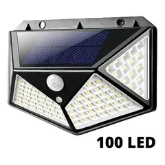 GENER - Aplique Solar LED Top de Pared 100 LEDs Exterior Jardín luz fria