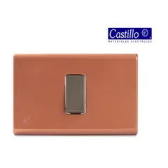 INDUSTRIA CASTILLO LTDA - Interruptor Simple 912, Embutido 10A-250V- Color Dorado - Industria Castillo