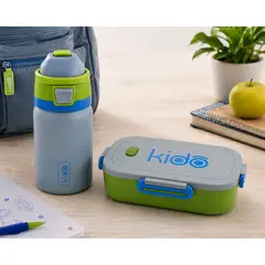 GENERICO - Botella Infantil Térmica + Contenedor Con Division Kido
