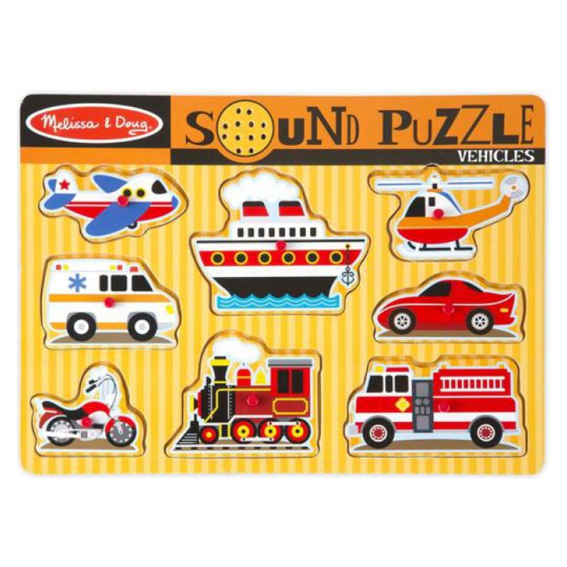 MELISSA & DOUG - Puzzle Con Sonido - Vehículos Melissa & Doug