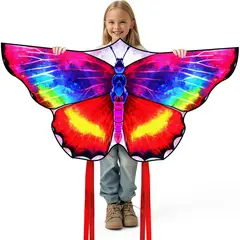 GENERICO - Cometa Mariposa FejoHify 140x71cm Fibra Vidrio Fácil Vuelo