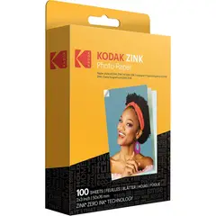 KODAK - Papel Fotográfico ZINK 2x3 100 Hojas Adhesivo
