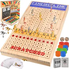 CARRERA - Juego de Caballos Madera Plegable 53cm